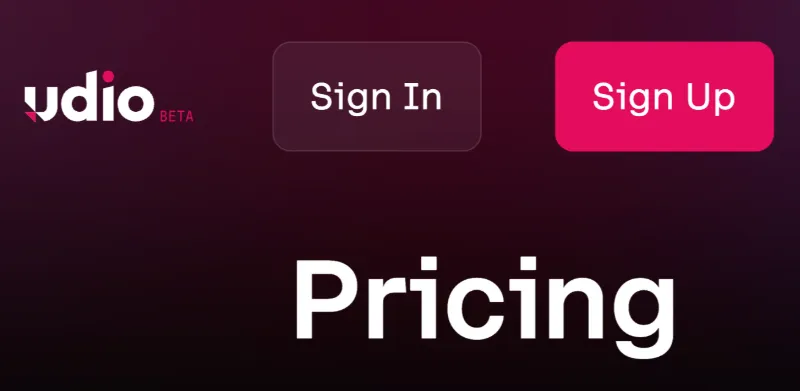 Sign Up for Udio